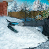 Щетка сметка для снега со скребком 530 мм, бирюзовая, Россия// Sparta