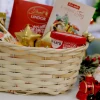 Овальная подарочная корзина 34х25х14 см (натуральный)