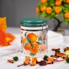 Банка керамическая "Orange fruit" 600мл c клипсой